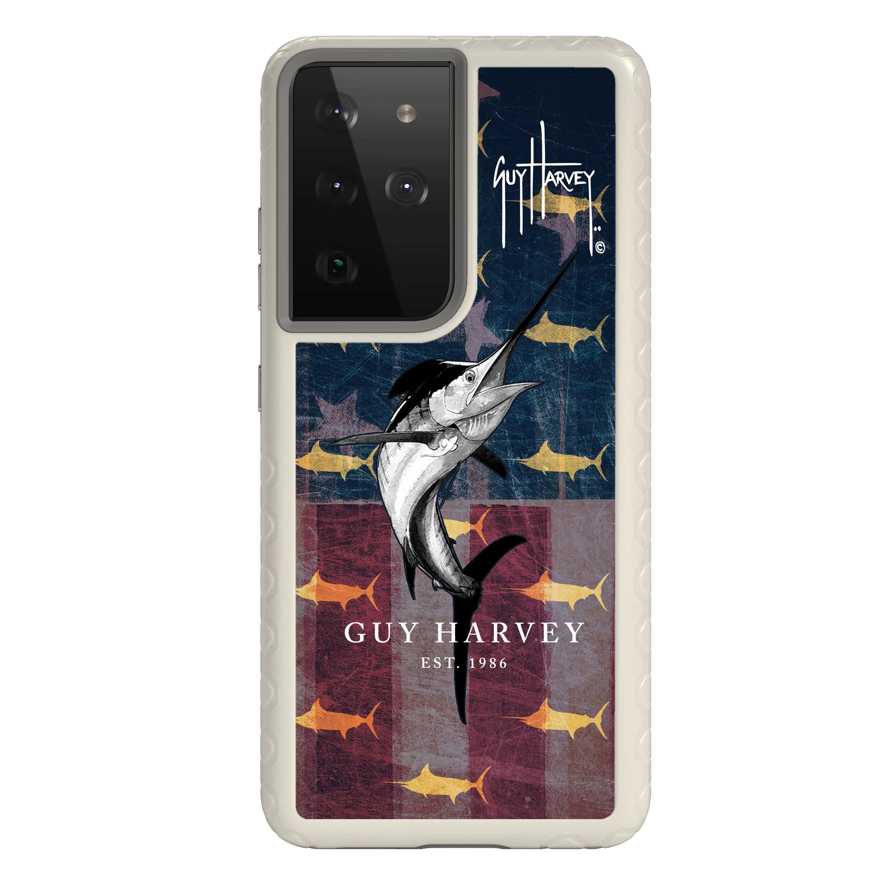 Guy Harvey Fortitude Series for Samsung Galaxy S21 Ultra - American Marlin - Custom Case - Gray - cellhelmet
