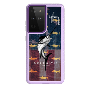 Guy Harvey Fortitude Series for Samsung Galaxy S21 Ultra - American Marlin - Custom Case - LilacBlossom - cellhelmet