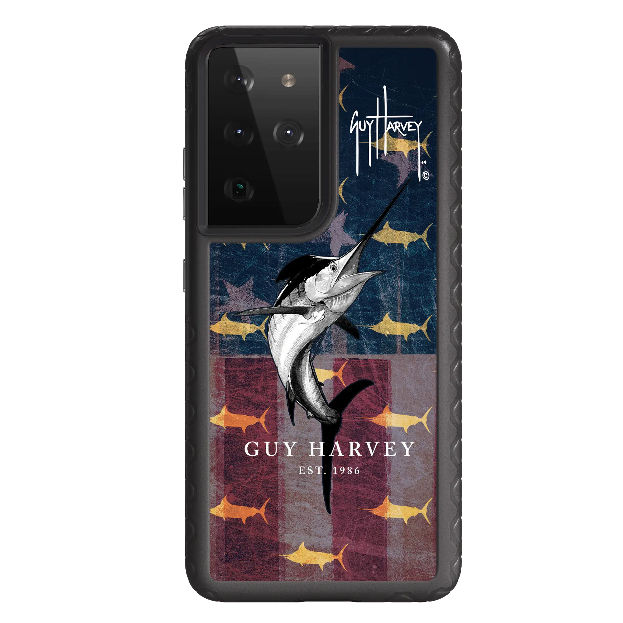 Guy Harvey Fortitude Series for Samsung Galaxy S21 Ultra - American Marlin - Custom Case - OnyxBlack - cellhelmet