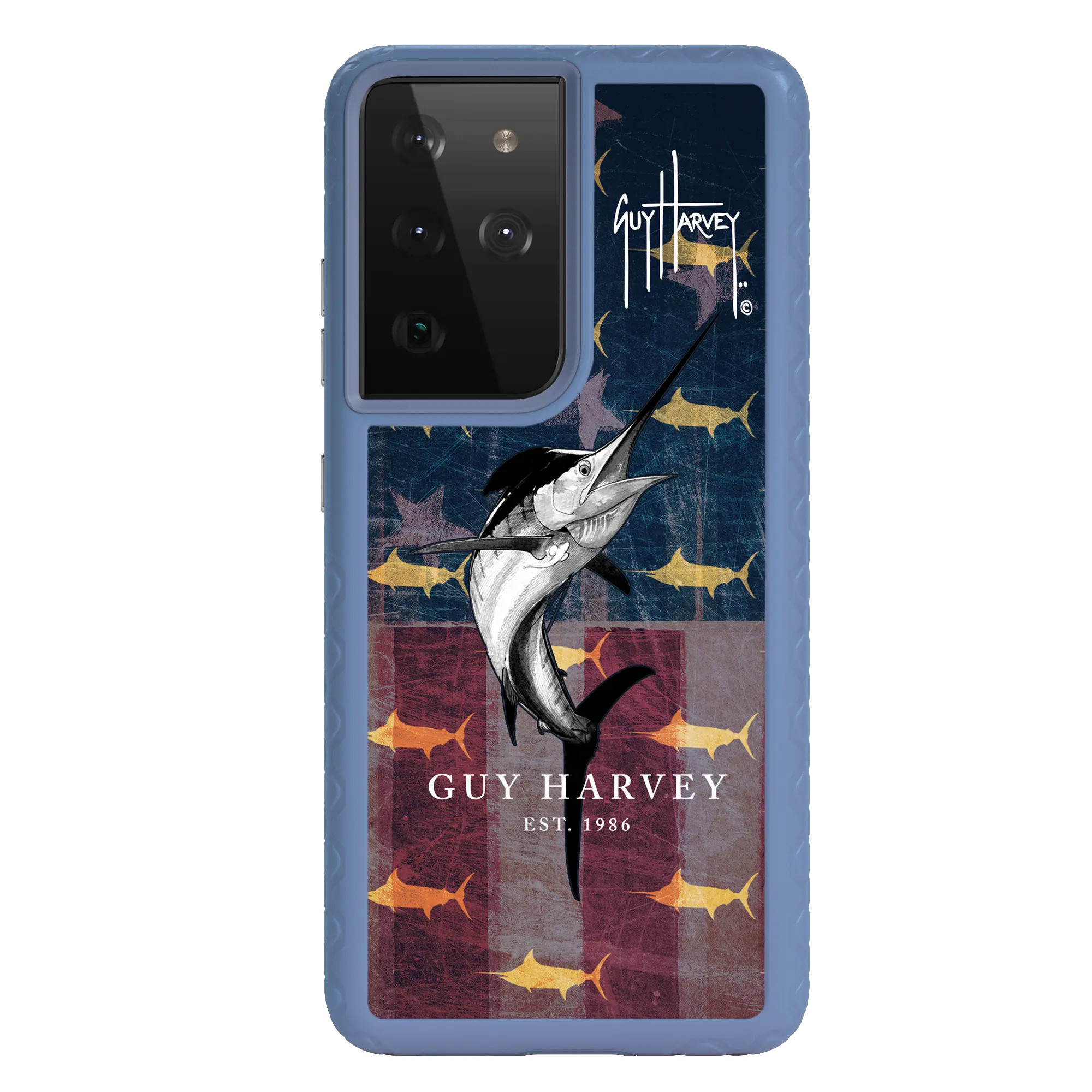 Guy Harvey Fortitude Series for Samsung Galaxy S21 Ultra - American Marlin - Custom Case - SlateBlue - cellhelmet
