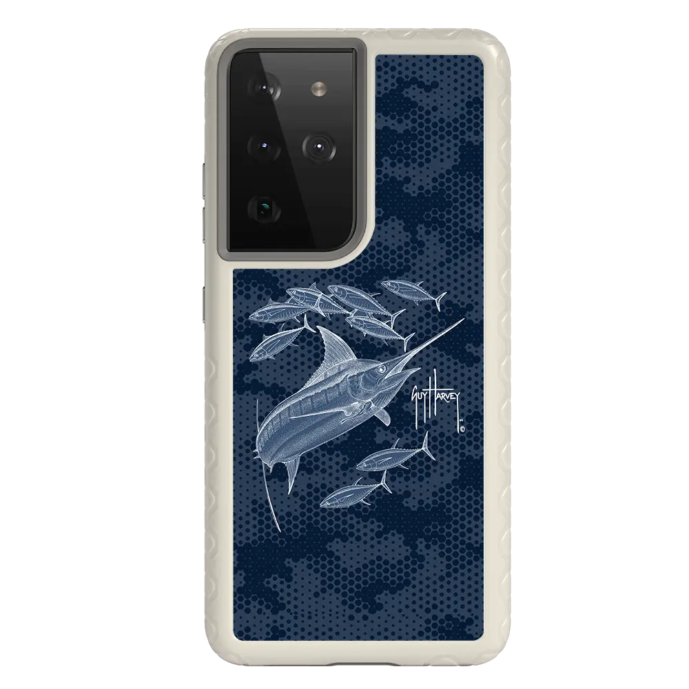 Guy Harvey Fortitude Series for Samsung Galaxy S21 Ultra - Blue Camo - Custom Case - Gray - cellhelmet