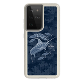 Guy Harvey Fortitude Series for Samsung Galaxy S21 Ultra - Blue Camo - Custom Case - Gray - cellhelmet