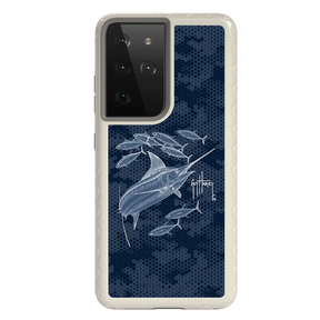 Guy Harvey Fortitude Series for Samsung Galaxy S21 Ultra - Blue Camo - Custom Case - Gray - cellhelmet