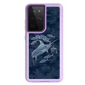 Guy Harvey Fortitude Series for Samsung Galaxy S21 Ultra - Blue Camo - Custom Case - LilacBlossom - cellhelmet