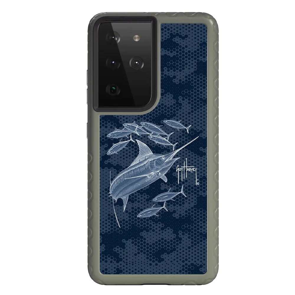 Guy Harvey Fortitude Series for Samsung Galaxy S21 Ultra - Blue Camo - Custom Case - OliveDrabGreen - cellhelmet