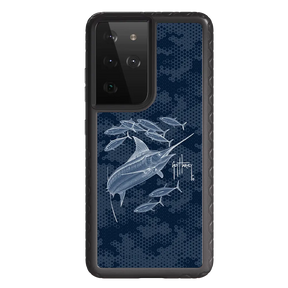 Guy Harvey Fortitude Series for Samsung Galaxy S21 Ultra - Blue Camo - Custom Case - OnyxBlack - cellhelmet