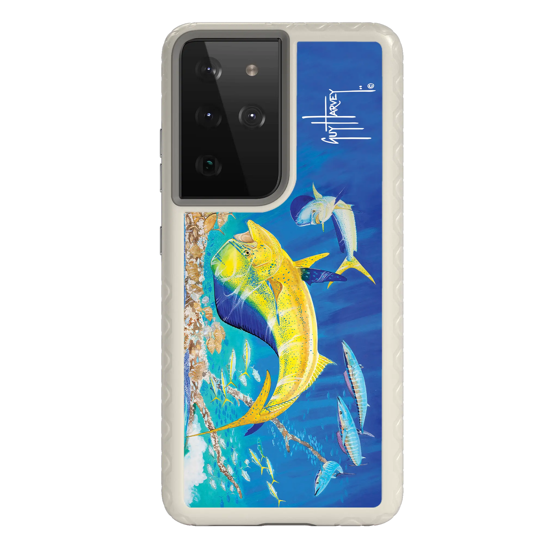 Guy Harvey Fortitude Series for Samsung Galaxy S21 Ultra - Dolphin Oasis - Custom Case - Gray - cellhelmet