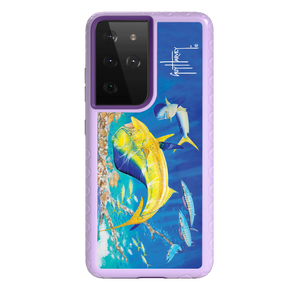 Guy Harvey Fortitude Series for Samsung Galaxy S21 Ultra - Dolphin Oasis - Custom Case - LilacBlossom - cellhelmet