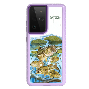 Guy Harvey Fortitude Series for Samsung Galaxy S21 Ultra - Five Largemouth Under Lilypads - Custom Case - LilacBlossom - cellhelmet