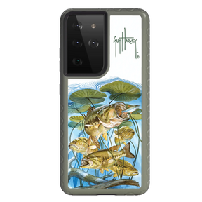 Guy Harvey Fortitude Series for Samsung Galaxy S21 Ultra - Five Largemouth Under Lilypads - Custom Case - OliveDrabGreen - cellhelmet