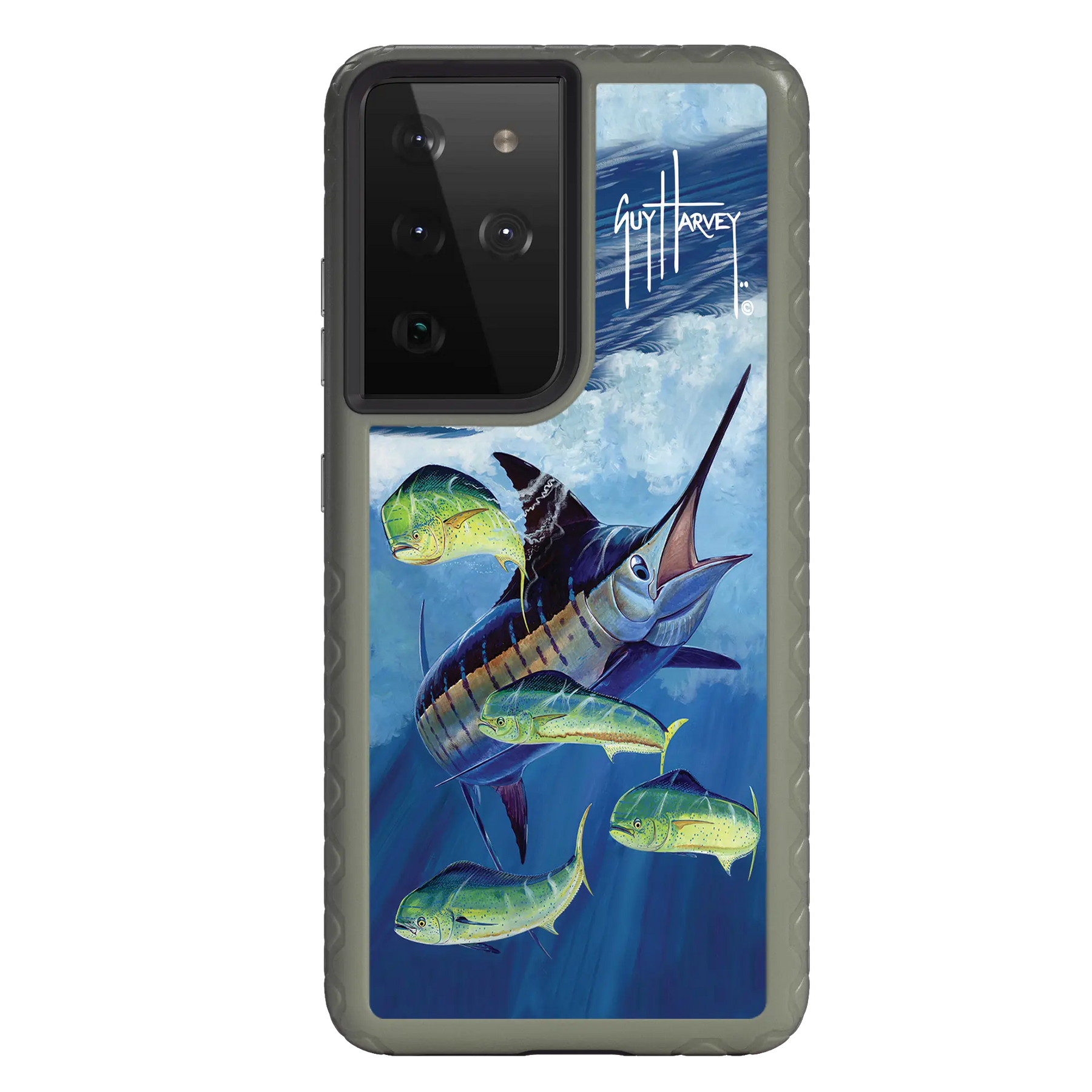 Guy Harvey Fortitude Series for Samsung Galaxy S21 Ultra - Four Play - Custom Case - OliveDrabGreen - cellhelmet