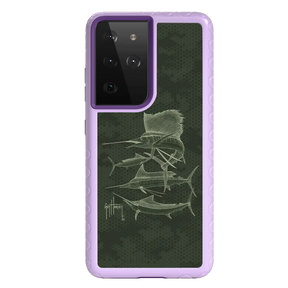 Guy Harvey Fortitude Series for Samsung Galaxy S21 Ultra - Green Camo - Custom Case - LilacBlossom - cellhelmet