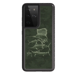 Guy Harvey Fortitude Series for Samsung Galaxy S21 Ultra - Green Camo - Custom Case - OnyxBlack - cellhelmet