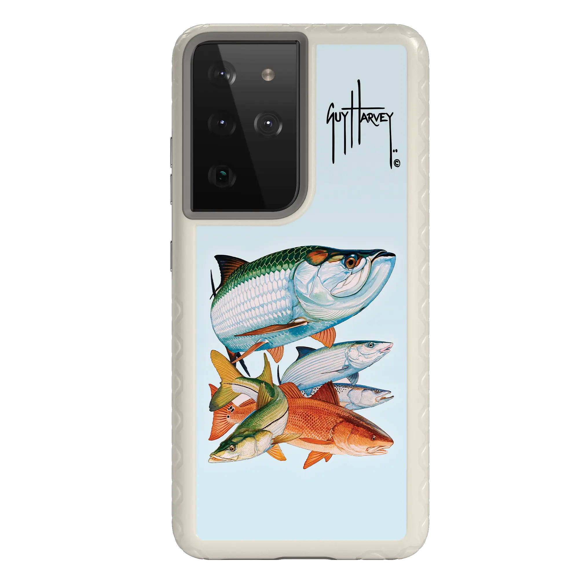 Guy Harvey Fortitude Series for Samsung Galaxy S21 Ultra - Inshore Collage - Custom Case - Gray - cellhelmet