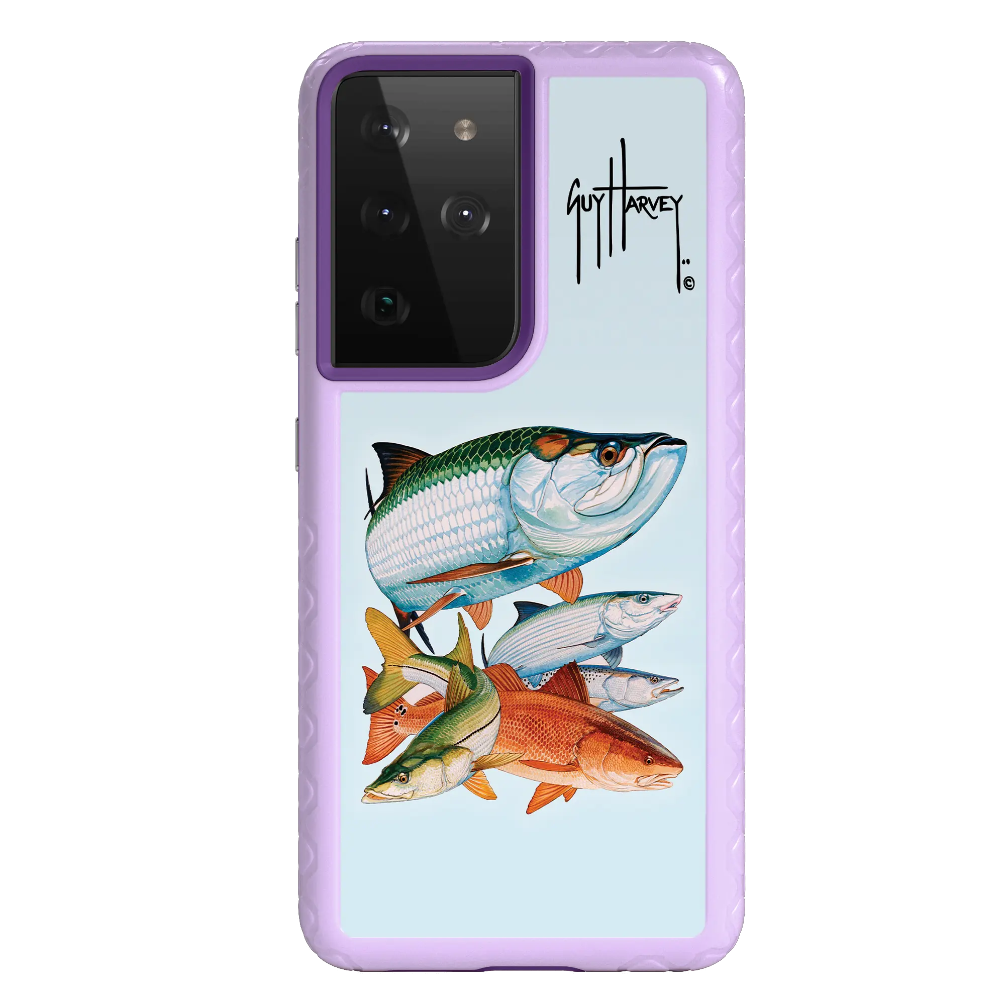 Guy Harvey Fortitude Series for Samsung Galaxy S21 Ultra - Inshore Collage - Custom Case - LilacBlossom - cellhelmet