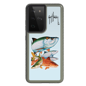 Guy Harvey Fortitude Series for Samsung Galaxy S21 Ultra - Inshore Collage - Custom Case - OliveDrabGreen - cellhelmet