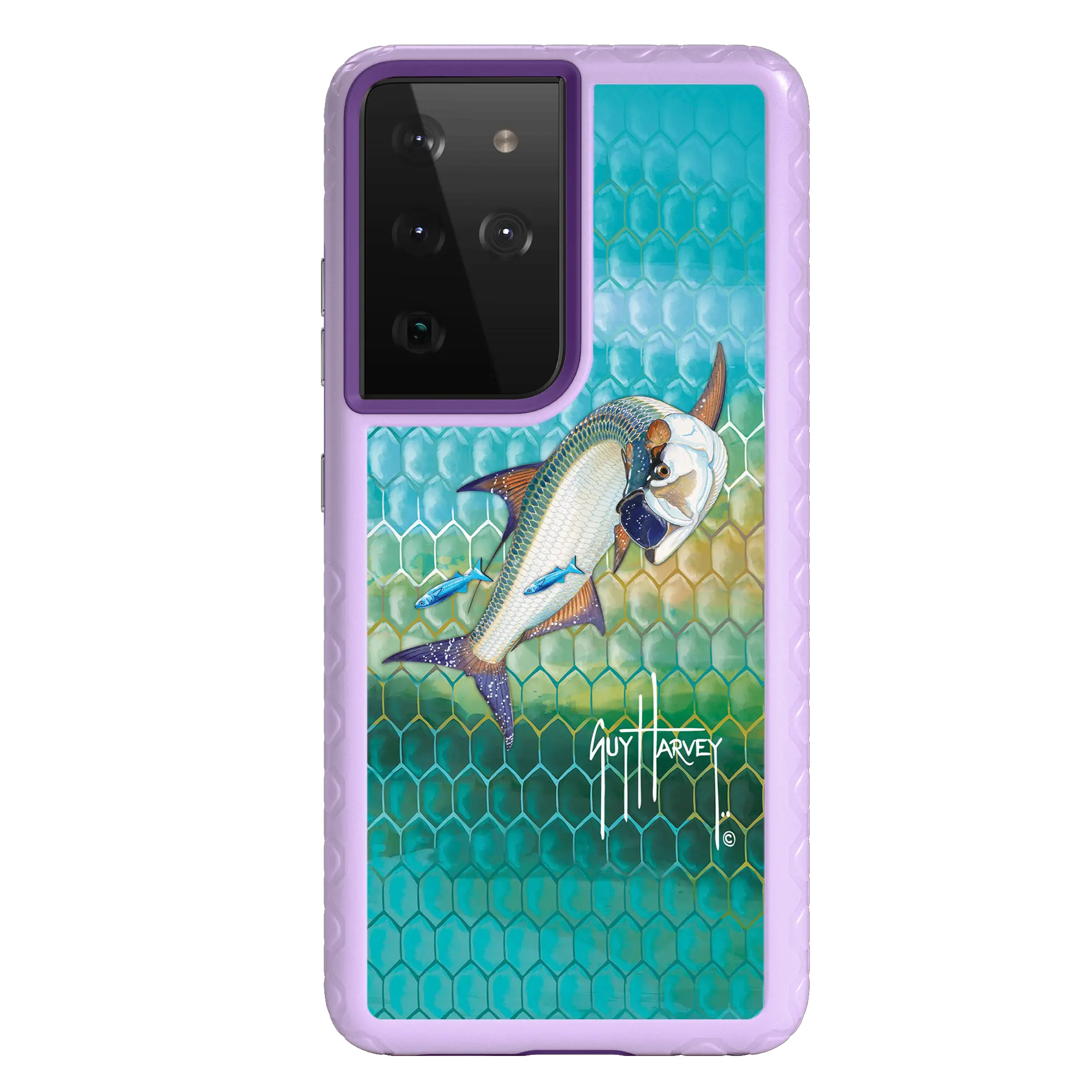 Guy Harvey Fortitude Series for Samsung Galaxy S21 Ultra - Tarpon Skin - Custom Case - LilacBlossom - cellhelmet