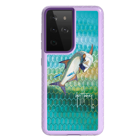 Guy Harvey Fortitude Series for Samsung Galaxy S21 Ultra - Tarpon Skin - Custom Case - LilacBlossom - cellhelmet