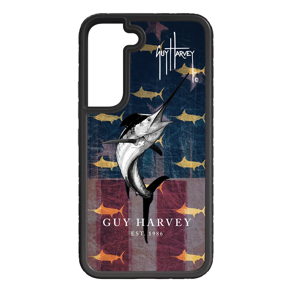 Guy Harvey Fortitude Series for Samsung Galaxy S22 - American Marlin - Custom Case - OnyxBlack - cellhelmet