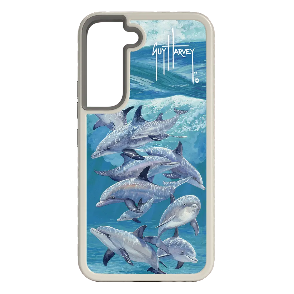Guy Harvey Fortitude Series for Samsung Galaxy S22 - Bottlenose Dolphins - Custom Case - Gray - cellhelmet