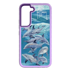 Guy Harvey Fortitude Series for Samsung Galaxy S22 - Bottlenose Dolphins - Custom Case - LilacBlossom - cellhelmet