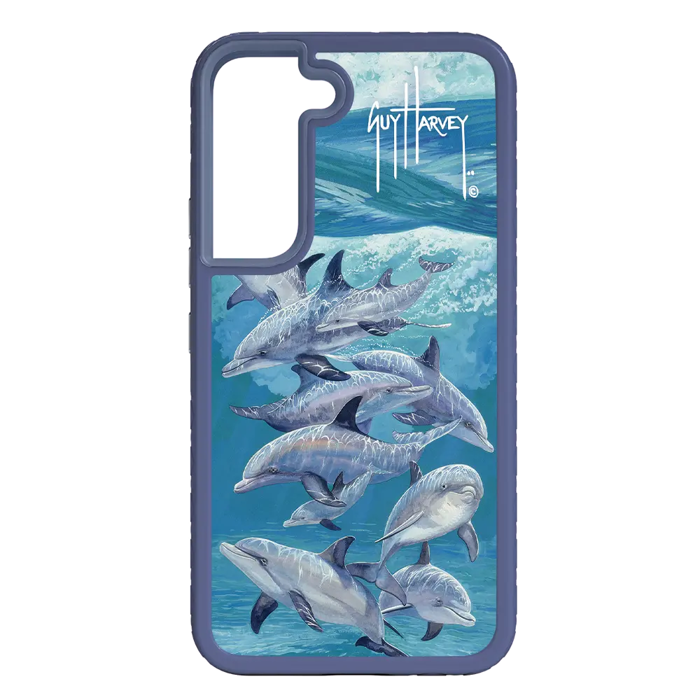 Guy Harvey Fortitude Series for Samsung Galaxy S22 - Bottlenose Dolphins - Custom Case - SlateBlue - cellhelmet