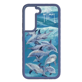 Guy Harvey Fortitude Series for Samsung Galaxy S22 - Bottlenose Dolphins - Custom Case - SlateBlue - cellhelmet