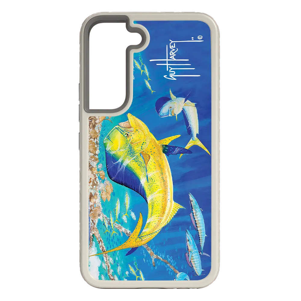 Guy Harvey Fortitude Series for Samsung Galaxy S22 - Dolphin Oasis - Custom Case - Gray - cellhelmet