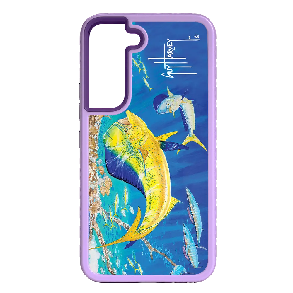 Guy Harvey Fortitude Series for Samsung Galaxy S22 - Dolphin Oasis - Custom Case - LilacBlossom - cellhelmet