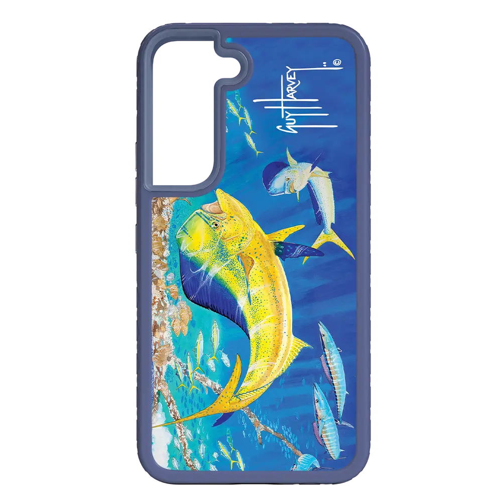 Guy Harvey Fortitude Series for Samsung Galaxy S22 - Dolphin Oasis - Custom Case - SlateBlue - cellhelmet