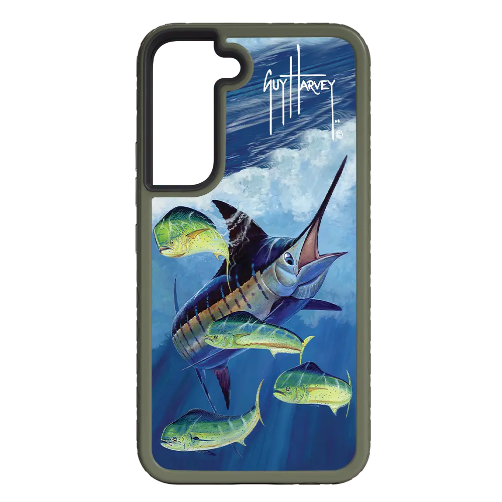 Guy Harvey Fortitude Series for Samsung Galaxy S22 - Four Play - Custom Case - OliveDrabGreen - cellhelmet
