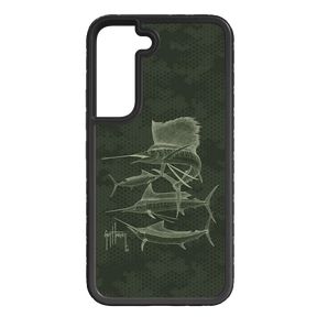 Guy Harvey Fortitude Series for Samsung Galaxy S22 - Green Camo - Custom Case - OnyxBlack - cellhelmet