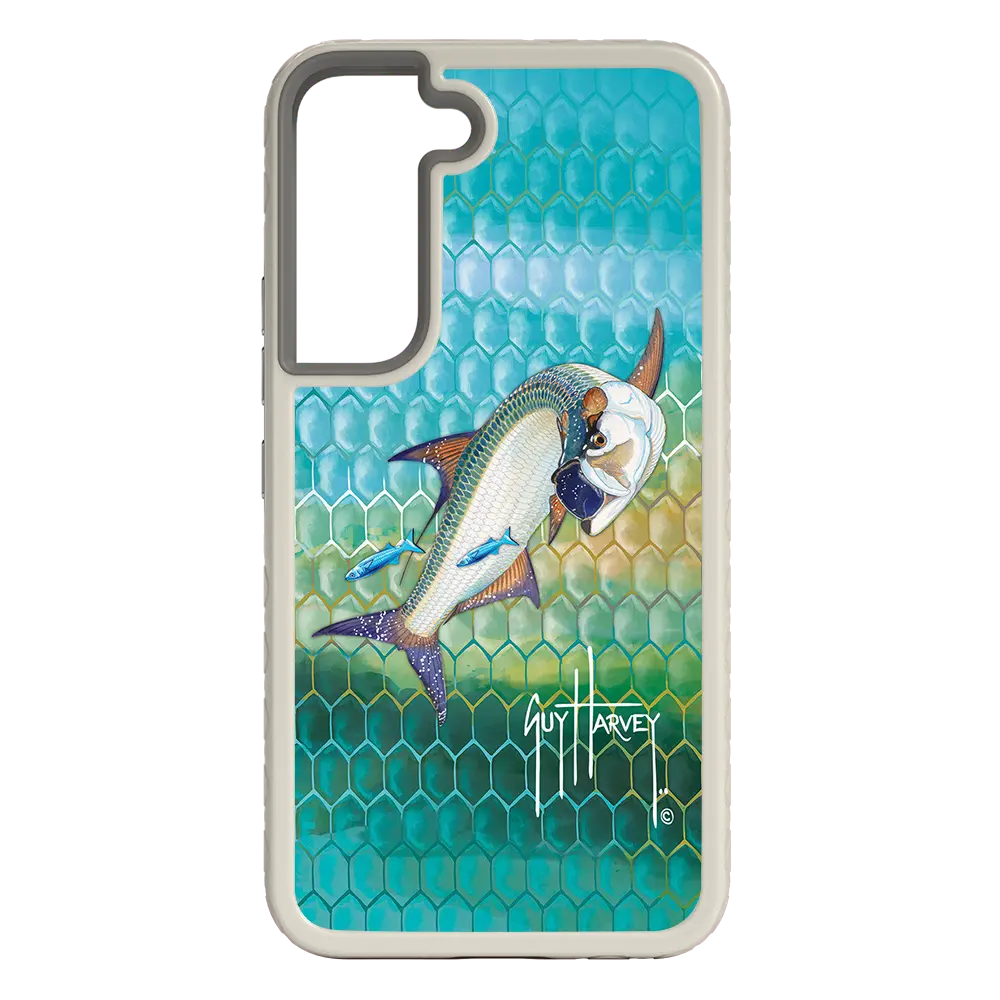 Guy Harvey Fortitude Series for Samsung Galaxy S22 - Tarpon Skin - Custom Case - Gray - cellhelmet