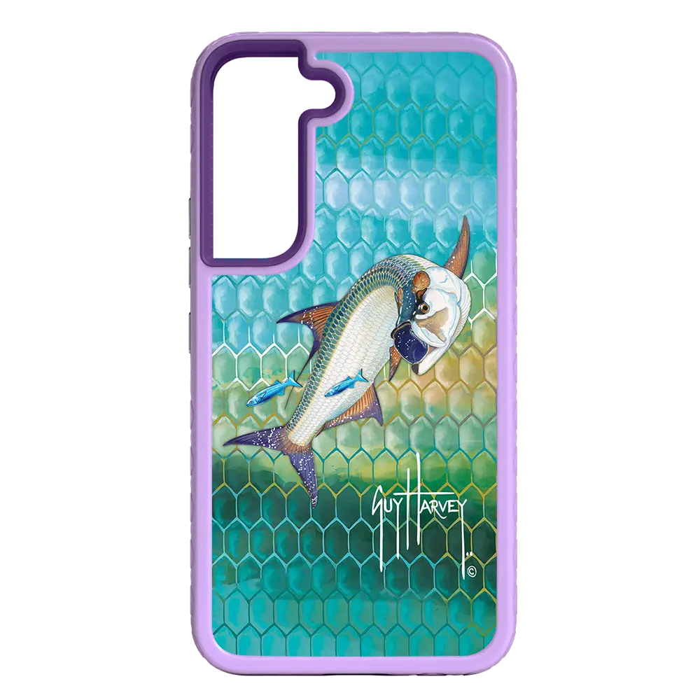 Guy Harvey Fortitude Series for Samsung Galaxy S22 - Tarpon Skin - Custom Case - LilacBlossom - cellhelmet