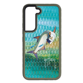 Guy Harvey Fortitude Series for Samsung Galaxy S22 - Tarpon Skin - Custom Case - OliveDrabGreen - cellhelmet