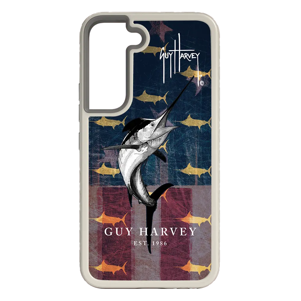 Guy Harvey Fortitude Series for Samsung Galaxy S22 Plus - American Marlin - Custom Case - Gray - cellhelmet