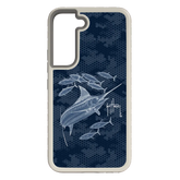 Guy Harvey Fortitude Series for Samsung Galaxy S22 Plus - Blue Camo - Custom Case - Gray - cellhelmet