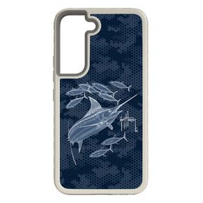 Guy Harvey Fortitude Series for Samsung Galaxy S22 Plus - Blue Camo - Custom Case - Gray - cellhelmet