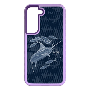 Guy Harvey Fortitude Series for Samsung Galaxy S22 Plus - Blue Camo - Custom Case - LilacBlossom - cellhelmet
