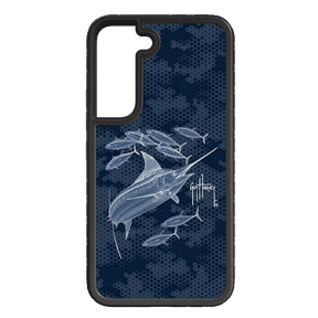 Guy Harvey Fortitude Series for Samsung Galaxy S22 Plus - Blue Camo - Custom Case - OnyxBlack - cellhelmet