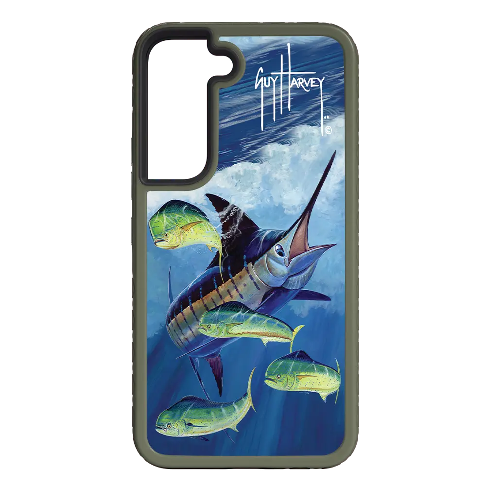 Guy Harvey Fortitude Series for Samsung Galaxy S22 Plus - Four Play - Custom Case - OliveDrabGreen - cellhelmet