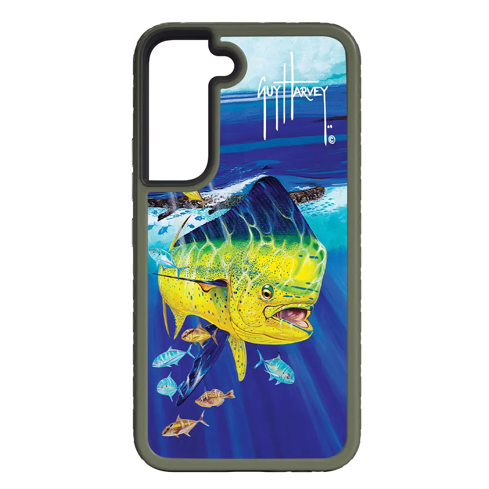 Guy Harvey Fortitude Series for Samsung Galaxy S22 Plus - Golden Prize - Custom Case - OliveDrabGreen - cellhelmet
