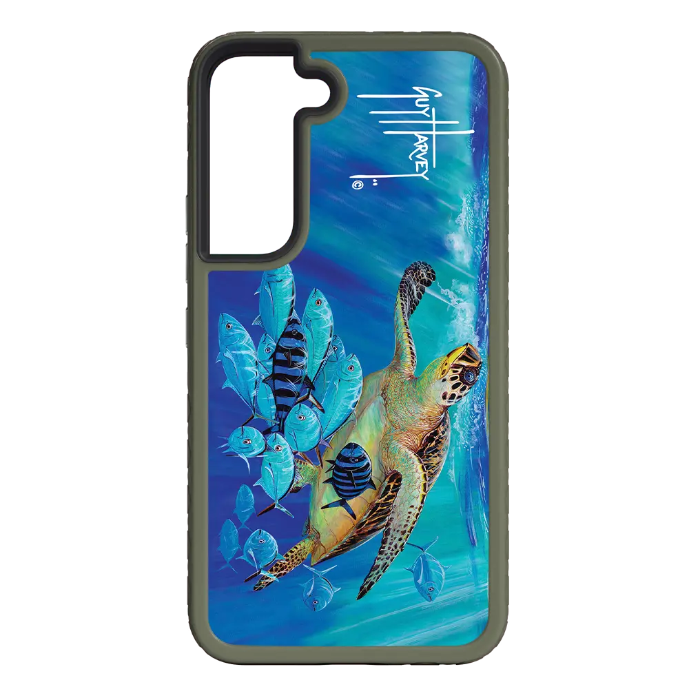 Guy Harvey Fortitude Series for Samsung Galaxy S22 Plus - Hawksbill Caravan - Custom Case - OliveDrabGreen - cellhelmet