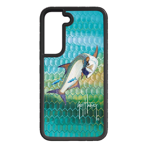 Guy Harvey Fortitude Series for Samsung Galaxy S22 Plus - Tarpon Skin - Custom Case - OnyxBlack - cellhelmet