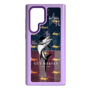 Guy Harvey Fortitude Series for Samsung Galaxy S22 Ultra - American Marlin - Custom Case - LilacBlossom - cellhelmet