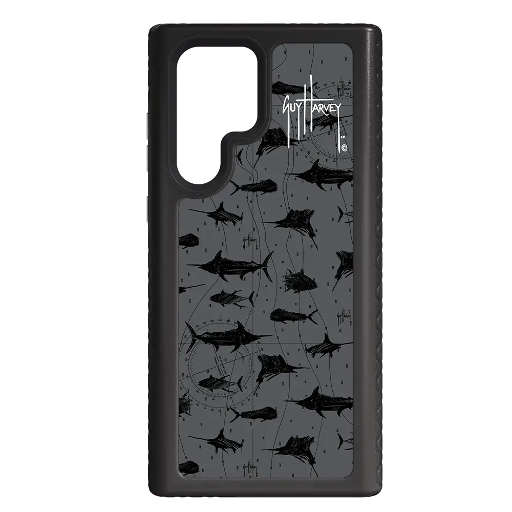Guy Harvey Fortitude Series for Samsung Galaxy S22 Ultra - Black Scribbler - Custom Case - OnyxBlack - cellhelmet
