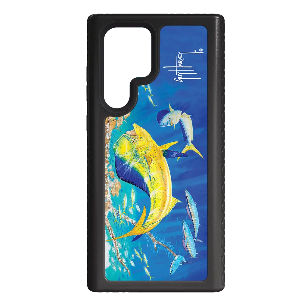 Guy Harvey Fortitude Series for Samsung Galaxy S22 Ultra - Dolphin Oasis - Custom Case - OnyxBlack - cellhelmet