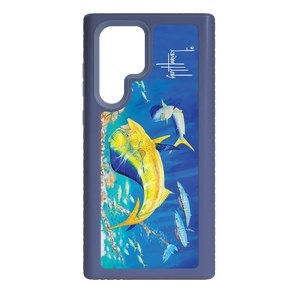 Guy Harvey Fortitude Series for Samsung Galaxy S22 Ultra - Dolphin Oasis - Custom Case - SlateBlue - cellhelmet
