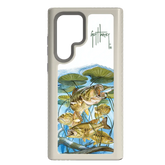 Guy Harvey Fortitude Series for Samsung Galaxy S22 Ultra - Five Largemouth Under Lilypads - Custom Case - Gray - cellhelmet
