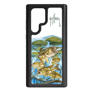 Guy Harvey Fortitude Series for Samsung Galaxy S22 Ultra - Five Largemouth Under Lilypads - Custom Case - OnyxBlack - cellhelmet